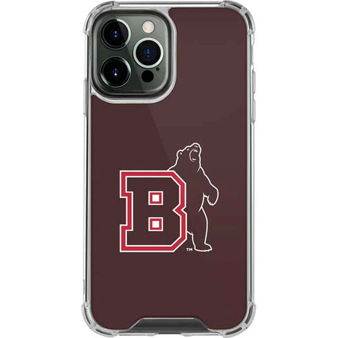 Brown University Bears Logo iPhone 14 Pro Max Clear Case