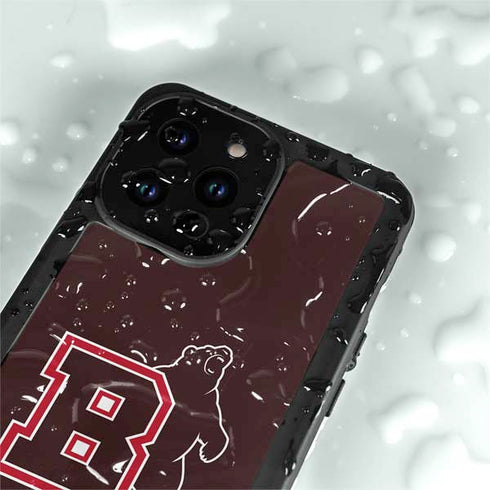 Brown University Bears Logo iPhone 14 Pro Max Waterproof Case