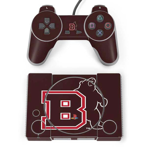 Brown University Bears Logo PlayStation Classic Bundle Skin