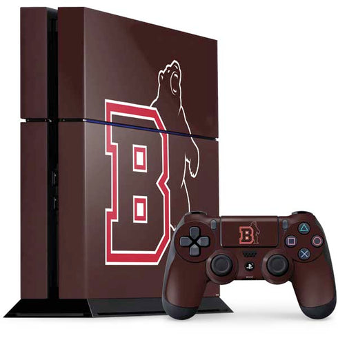 Brown University Bears Logo PS4 Console and Controller Bundle Skin