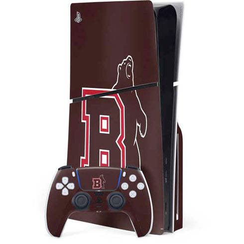 Brown University Bears Logo PS5 Slim Disk Bundle Skin