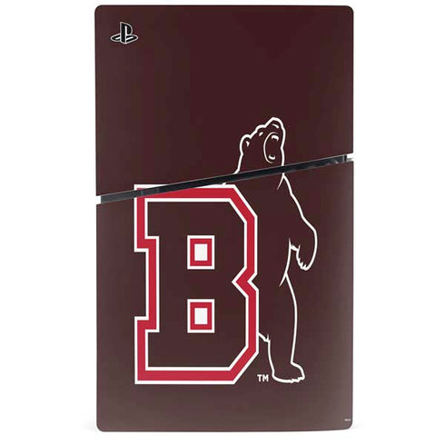 Brown University Bears Logo PS5 Slim Disk Console Skin