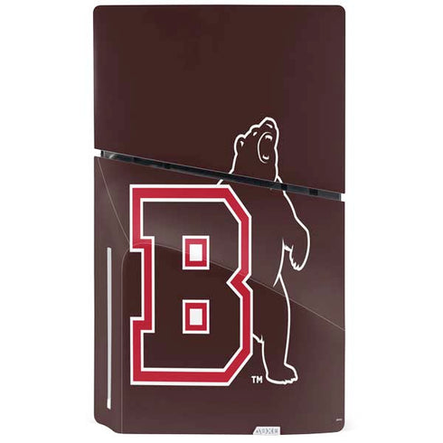 Brown University Bears Logo PS5 Slim Disk Console Skin