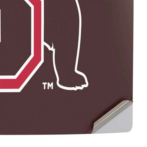 Brown University Bears Logo PS5 Slim Digital Edition Console Skin