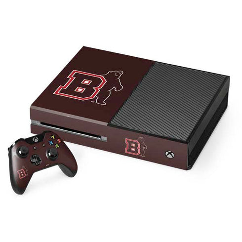 Brown University Bears Logo Xbox One Console and Controller Bundle Skin