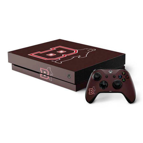 Brown University Bears Logo Xbox One X Bundle Skin