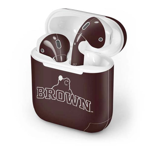 Brown University Outlined Apple AirPods 2 Skin