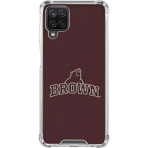 Brown University Outlined Galaxy A12 Clear Case