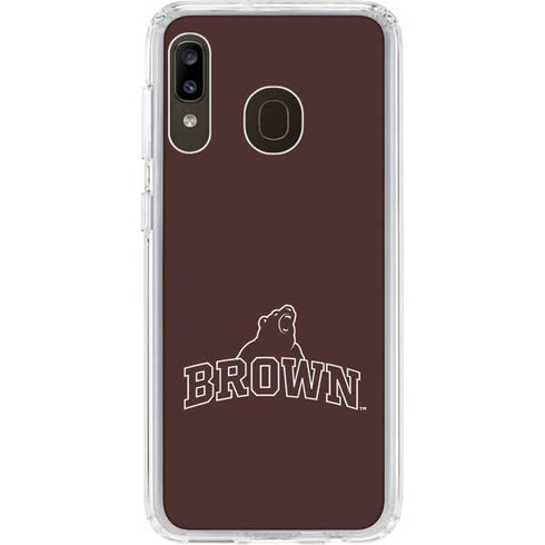 Brown University Outlined Galaxy A20 Clear Case