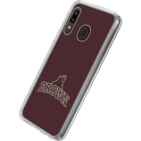 Brown University Outlined Galaxy A20 Clear Case