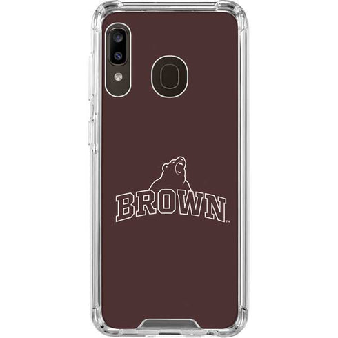 Brown University Outlined Galaxy A30 Clear Case