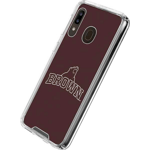Brown University Outlined Galaxy A30 Clear Case