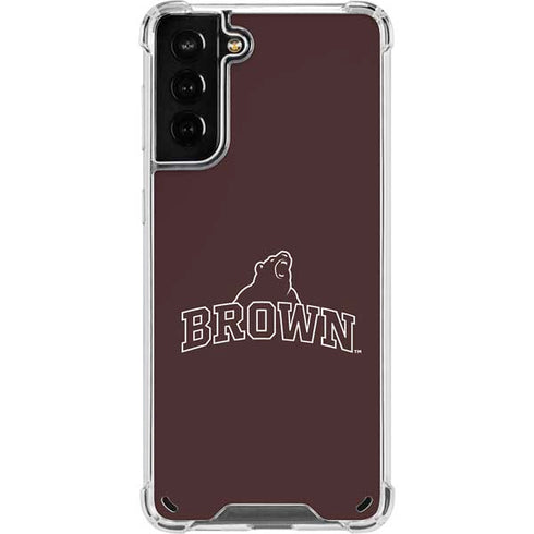 Brown University Outlined Galaxy S21 Plus 5G Clear Case