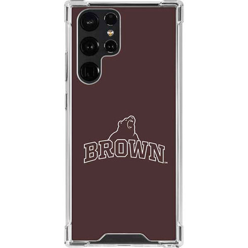 Brown University Outlined Galaxy S22 Ultra Clear Case