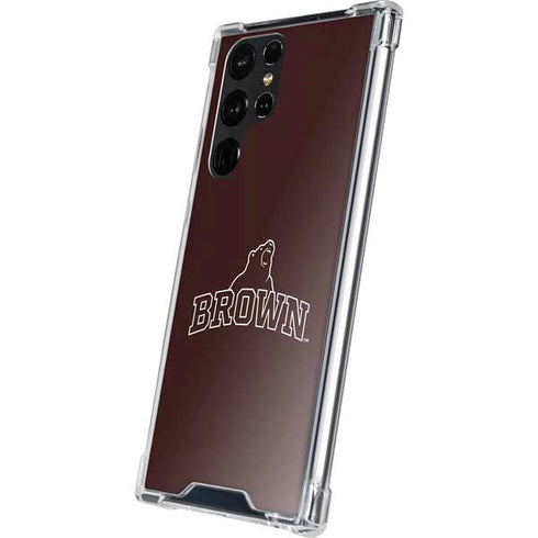 Brown University Outlined Galaxy S22 Ultra Clear Case
