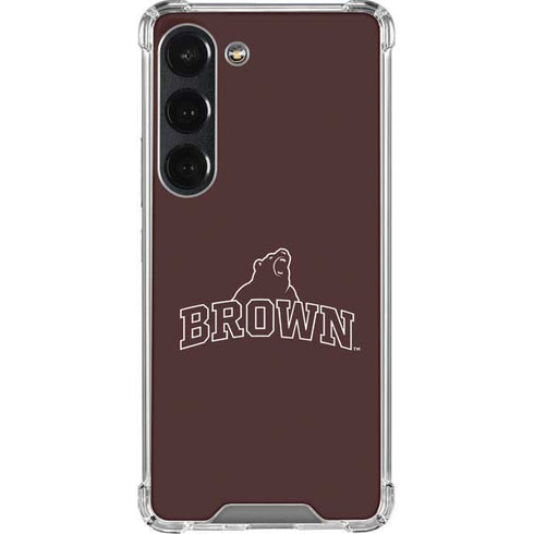 Brown University Outlined Galaxy S23 Clear Case