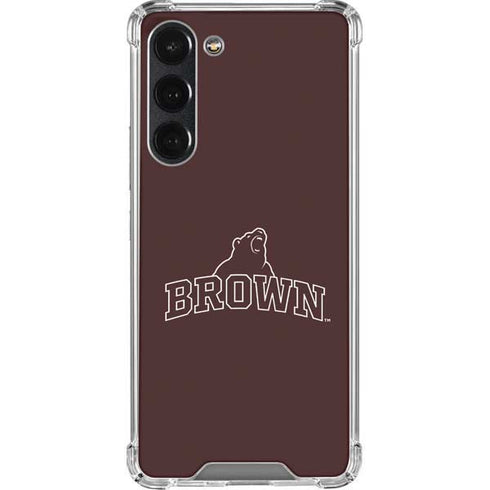Brown University Outlined Galaxy S23 Plus Clear Case