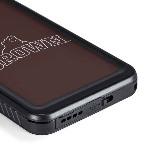 Brown University Outlined Galaxy S23 Plus Waterproof Case