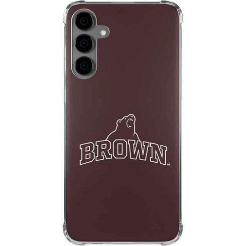Brown University Outlined Galaxy S24 Plus Clear Case
