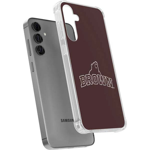 Brown University Outlined Galaxy S24 Plus Clear Case