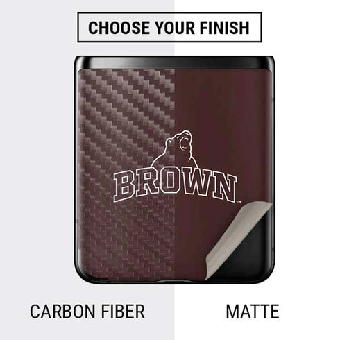 Brown University Outlined Galaxy Z Flip Skin