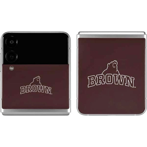 Brown University Outlined Galaxy Z Flip4 5G Skin