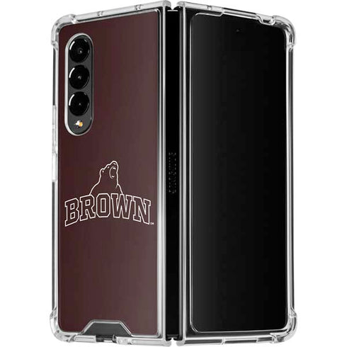 Brown University Outlined Galaxy Z Fold4 5G Clear Case