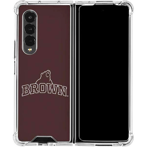 Brown University Outlined Galaxy Z Fold4 5G Clear Case