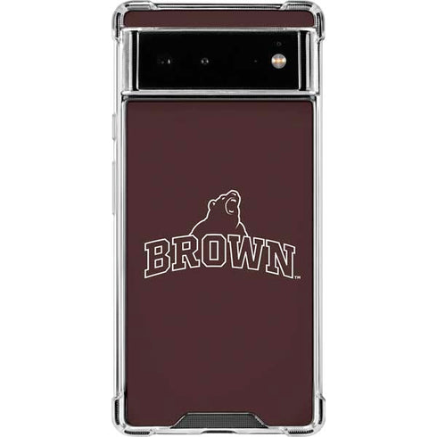 Brown University Outlined Google Pixel 6 Clear Case