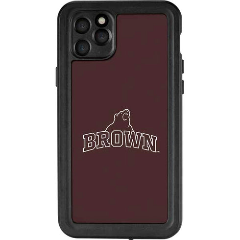 Brown University Outlined iPhone 11 Pro Max Waterproof Case