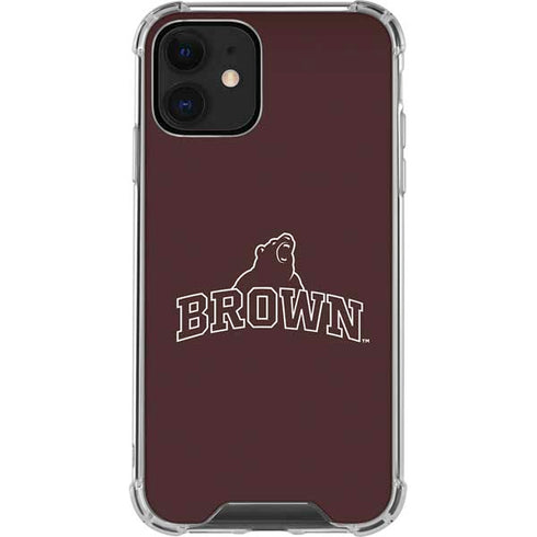 Brown University Outlined iPhone 12 Clear Case