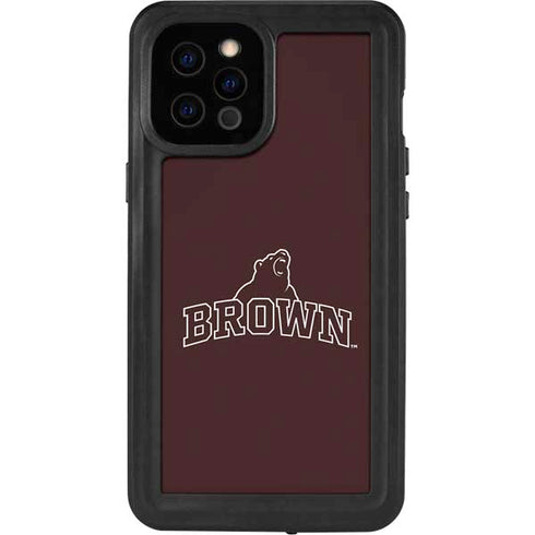 Brown University Outlined iPhone 12 Pro Max Waterproof Case