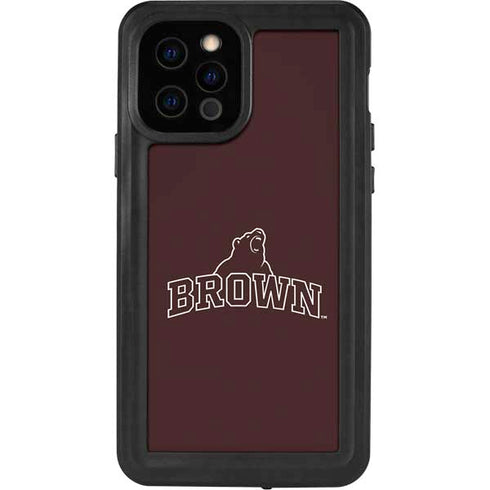 Brown University Outlined iPhone 12 Pro Waterproof Case