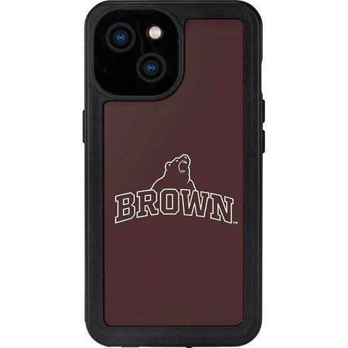 Brown University Outlined iPhone 13 Mini Waterproof Case
