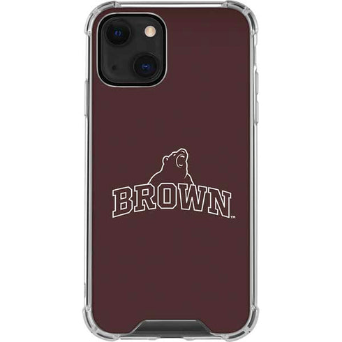 Brown University Outlined iPhone 14 Plus Clear Case