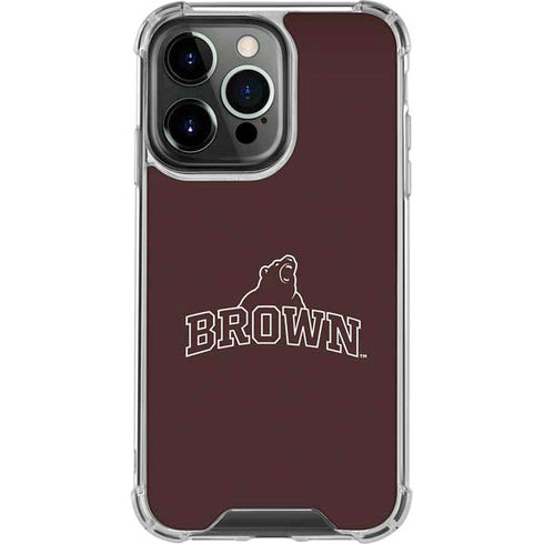 Brown University Outlined iPhone 14 Pro Clear Case