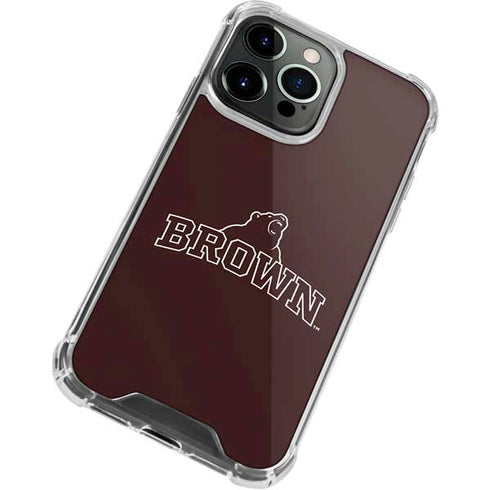 Brown University Outlined iPhone 15 Pro Max Clear Case