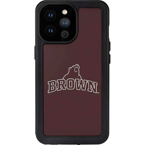 Brown University Outlined iPhone 14 Pro Max Waterproof Case