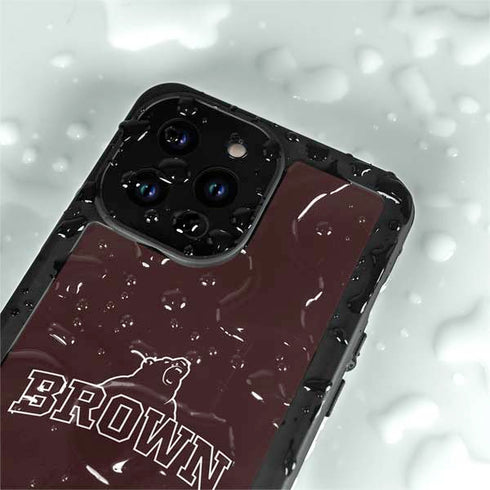 Brown University Outlined iPhone 14 Pro Max Waterproof Case