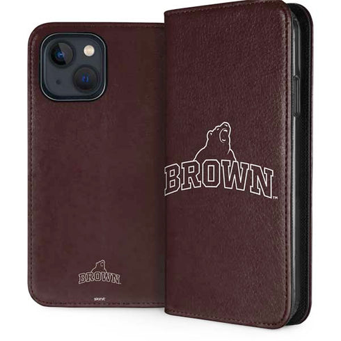 Brown University Outlined iPhone 15 Plus Folio Case