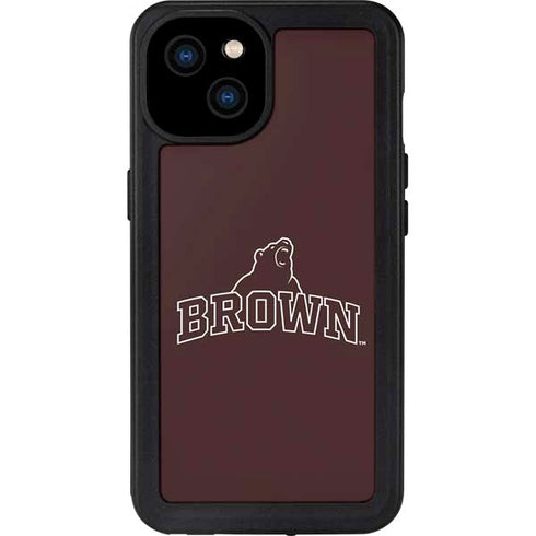 Brown University Outlined iPhone 15 Plus Waterproof Case