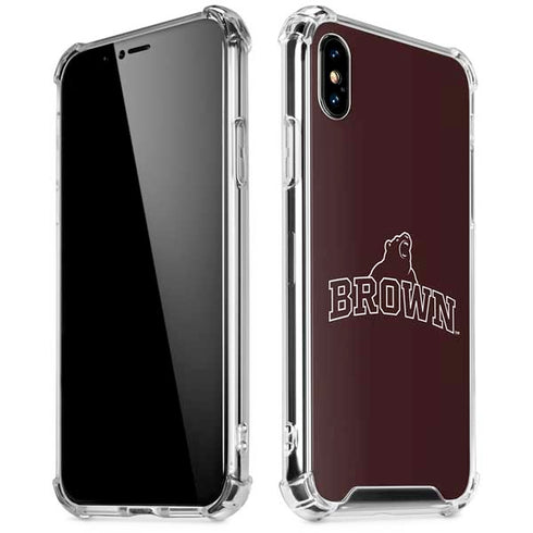 Brown University Outlined iPhone XS Max Clear Case