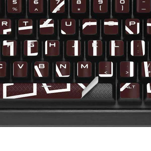 Brown University Outlined K95 RGB PLATINUM Mechanical Gaming Keyboard Skin