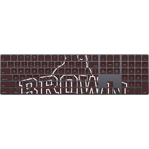 Brown University Outlined Magic Keyboard with Numeric Keypad Skin