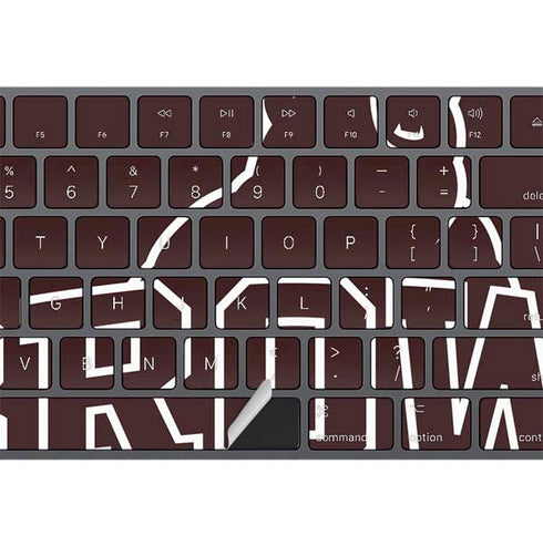 Brown University Outlined Magic Keyboard with Numeric Keypad Skin