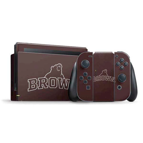 Brown University Outlined Nintendo Switch Bundle Skin