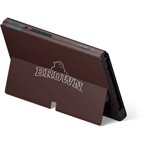 Brown University Outlined Nintendo Switch OLED (2021) Skin