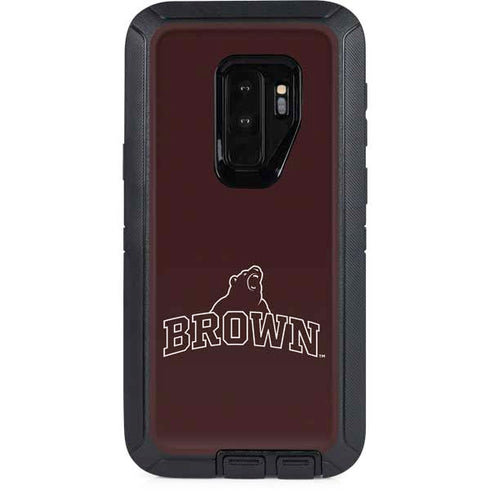 Brown University Outlined Otterbox Defender Galaxy Skin