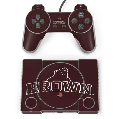 Brown University Outlined PlayStation Classic Bundle Skin