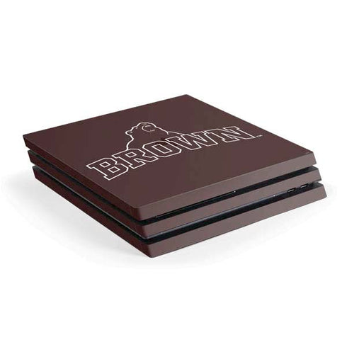 Brown University Outlined PS4 Pro Console Skin